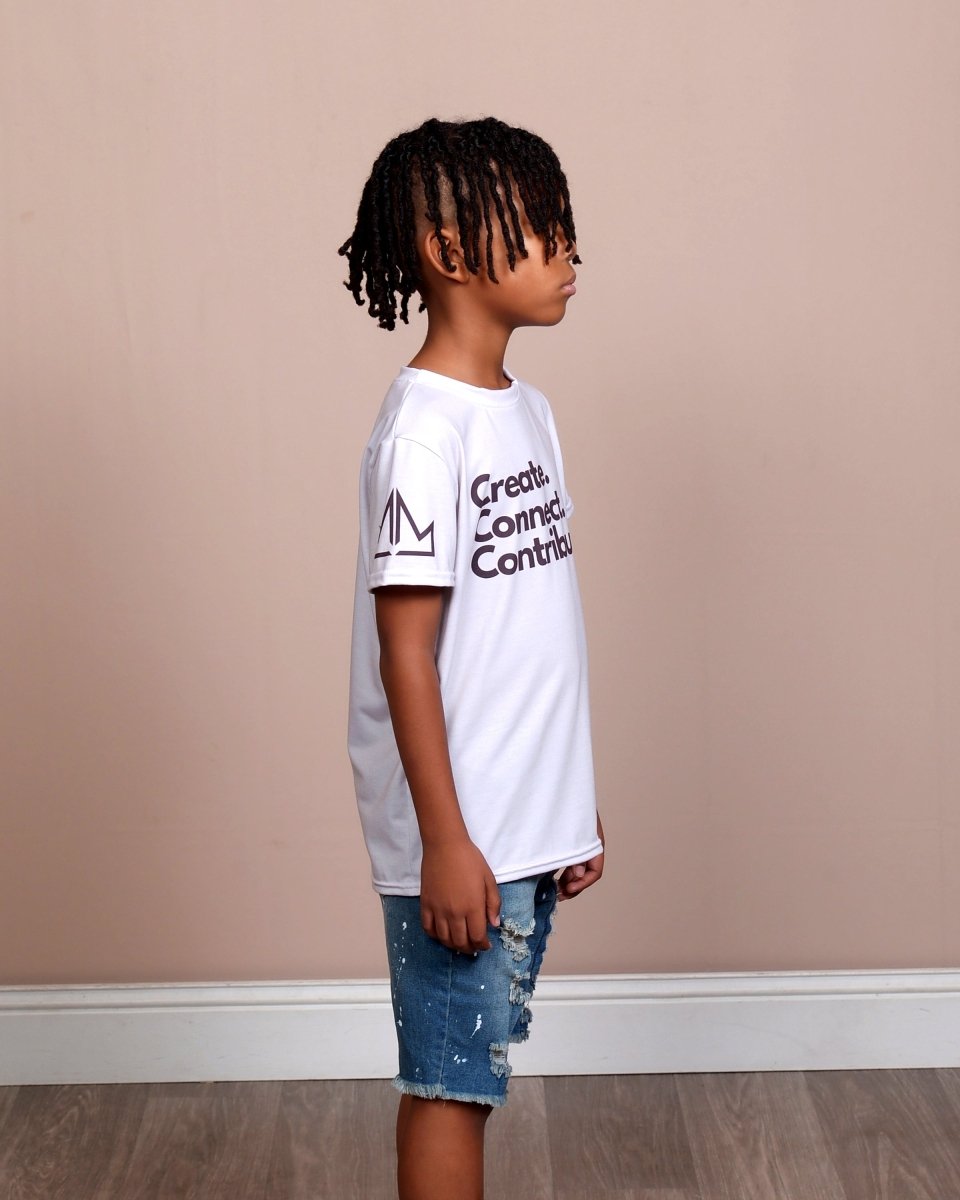 Create. Connect. Contribute. Youth Unisex Tee - The Modern Muse