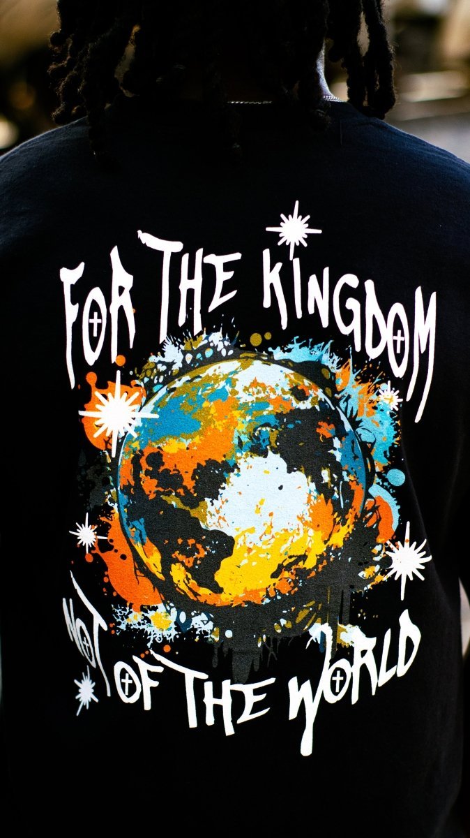 For The Kingdom Garment-Dyed Heavyweight Tee (Black) - The Modern Muse