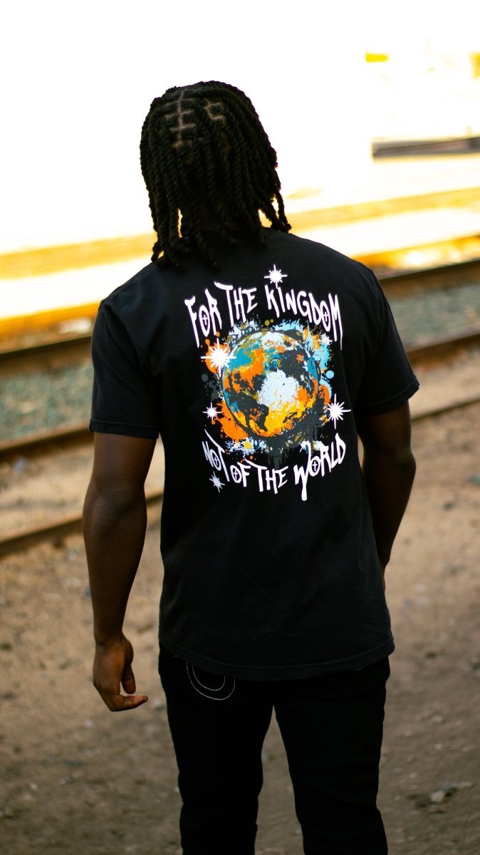 For The Kingdom Garment-Dyed Heavyweight Tee (Black) - The Modern Muse