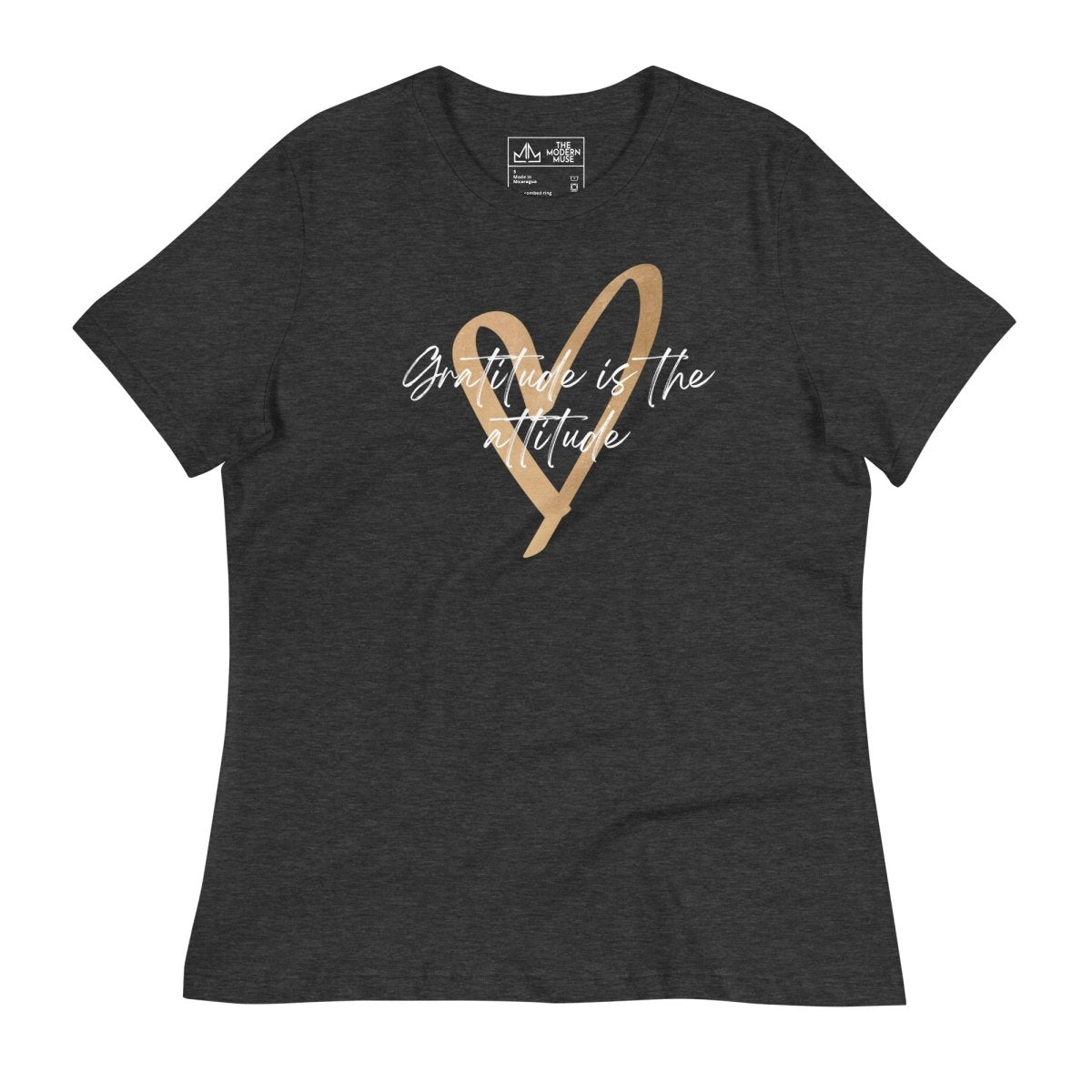 Gratitude is the attitude Women's Tee (white letters) (Philippians 4:6) - The Modern Muse