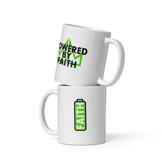 Powered By Faith Mug - The Modern Muse