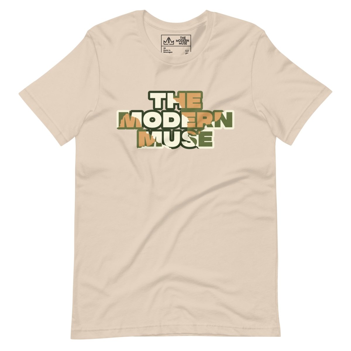 Ripped Logo Unisex Tee (Green & Brown) - The Modern Muse