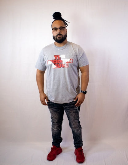 Ripped Logo Unisex Tee (Red, White, & Grey) - The Modern Muse