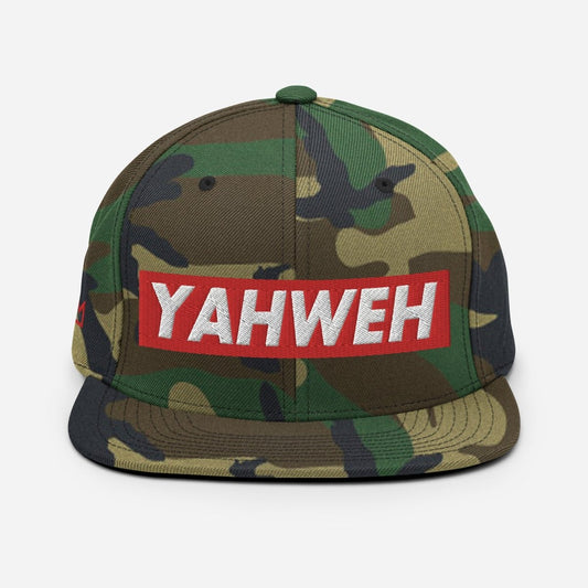 YAHWEH Camo Snapback Hat - The Modern Muse